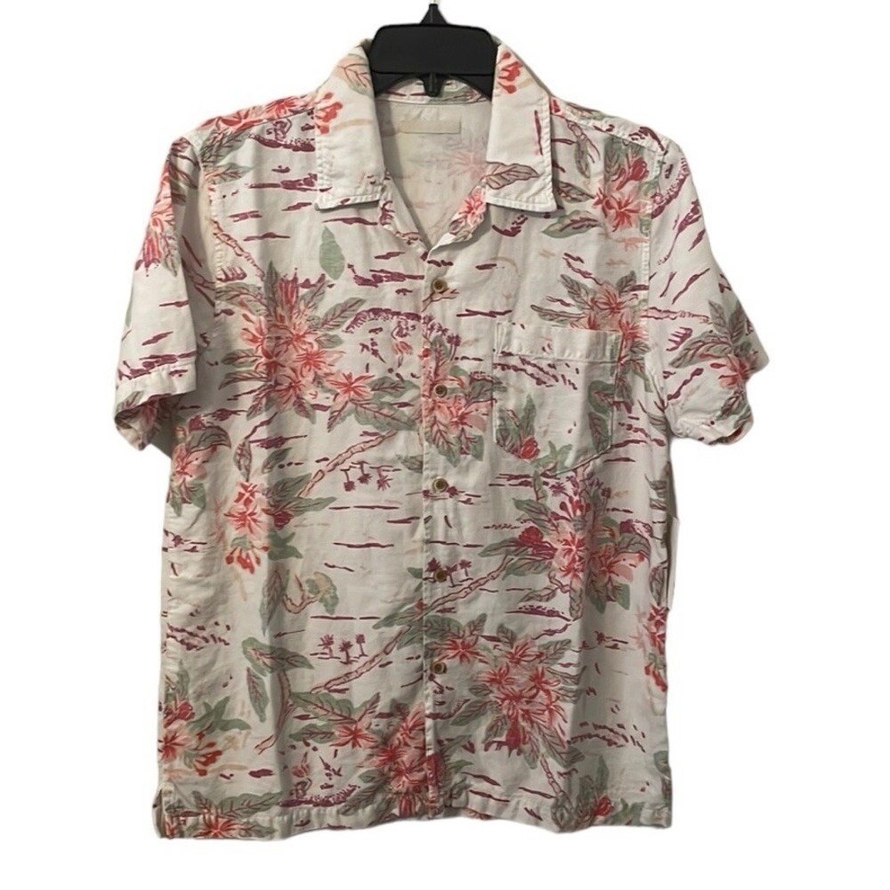 Mother Women's Islander Linen Blend Point Collar Button Front‎ Shirt Size XS